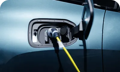 Elektrofahrzeug an einer Ladestation